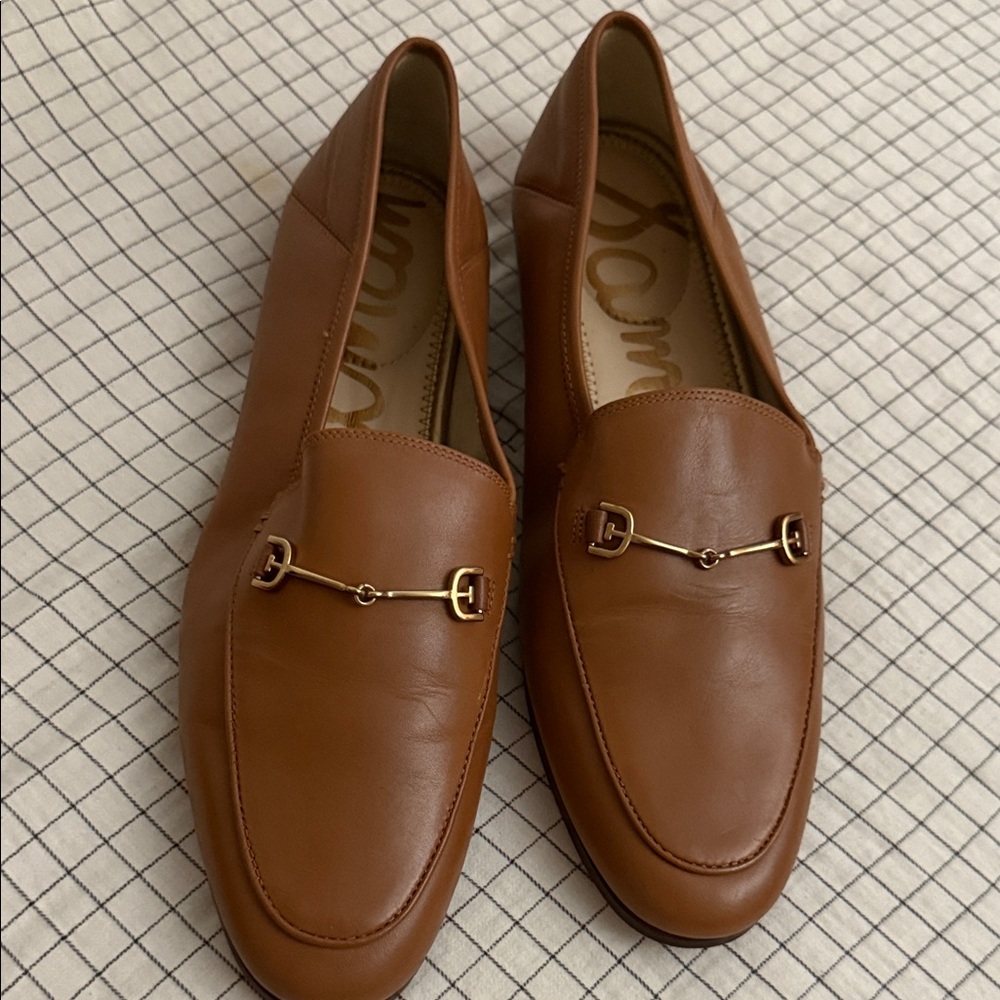Sam Edelman Brown Loafers with Gold Detail